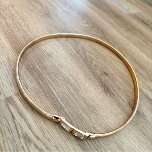 Crystal metallic stretch belt